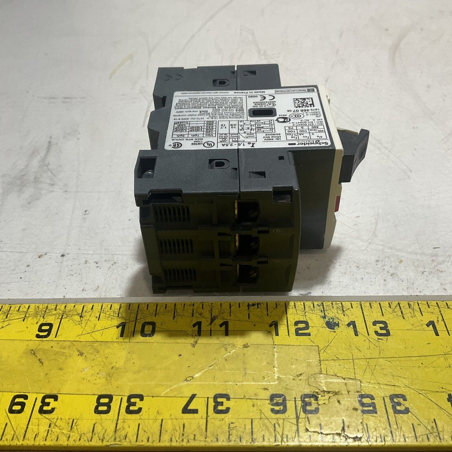 SCHNEIDER ELECTRIC GV2ME07 MOTOR CIRCUIT BREAKER 1.6-2.5A U3S