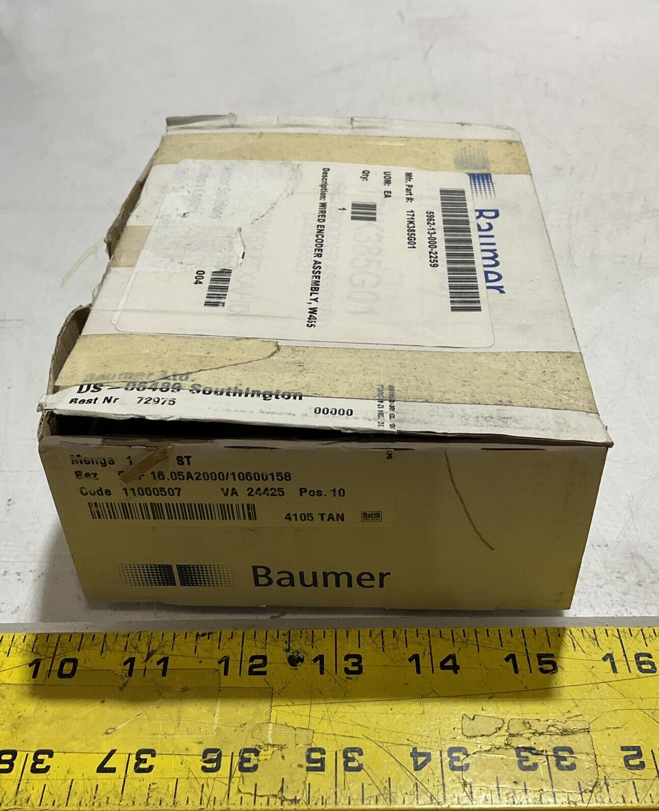 BAUMER CH-8501 BF16.05A2000/10600158 WIRED ENCODER ASSEMBLY  U3S
