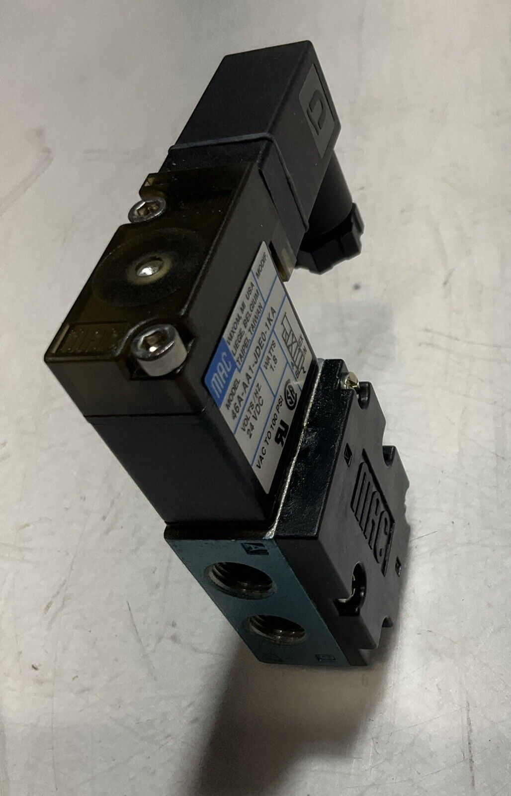 MAC 46A-AA1-JDE0-1KA PNEUMATIC SOLENOID VALVE 24 VDC 1.8 W U3S