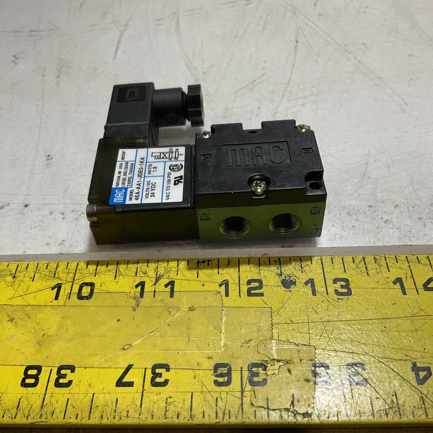 MAC 46A-AA1-JDE0-1KA PNEUMATIC SOLENOID VALVE 24 VDC 1.8 W U3S