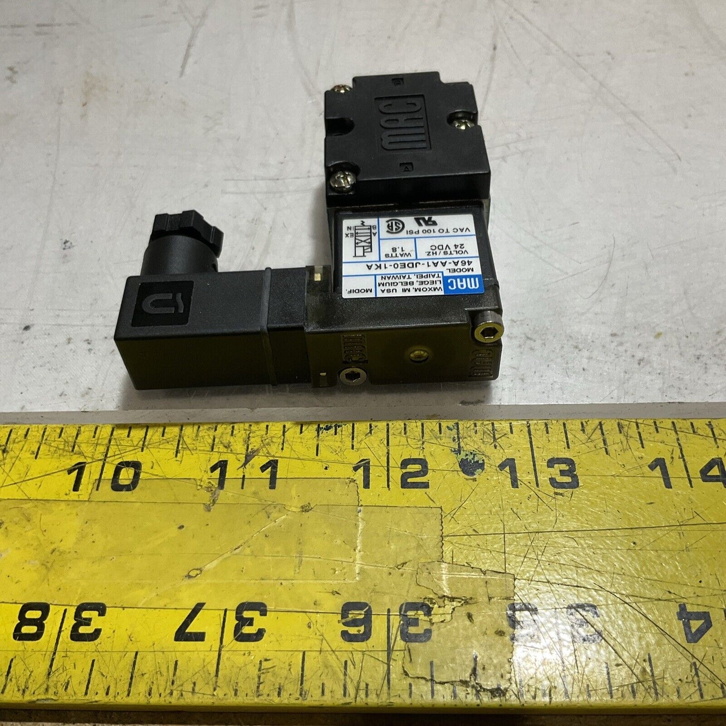 MAC 46A-AA1-JDE0-1KA PNEUMATIC SOLENOID VALVE 24 VDC 1.8 W U3S