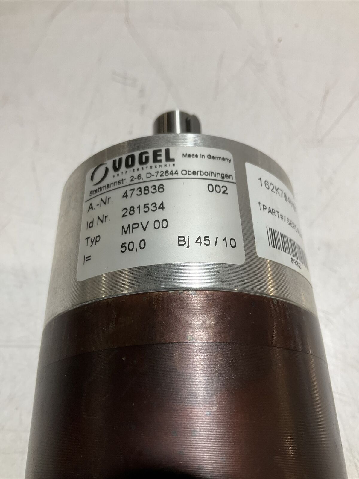 VOGEL MPV00 473836 281534 GEAR REDUCER 50,0 U3S