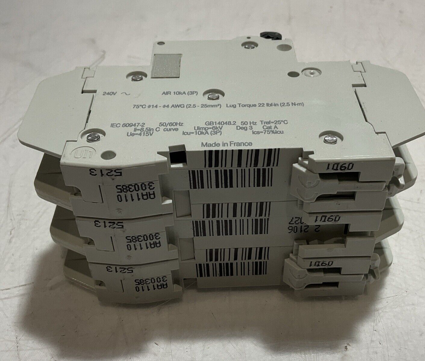 SCHNEIDER ELECTRIC 60179 MINI CIRCUIT BREAKER 3P 15A 240V MULTI 9 U3S