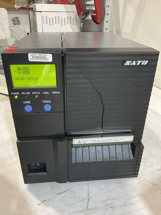 SATO GT408E BAR CODE PRINTER 240V 1.5A 50/60 HZ U3S
