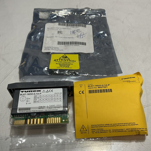 TURCK BL67-16DO-0.1A-PNR SYSTEM OUTPUT MODULE 16 DIGITAL OUTPUTS 24VDC LED U3S