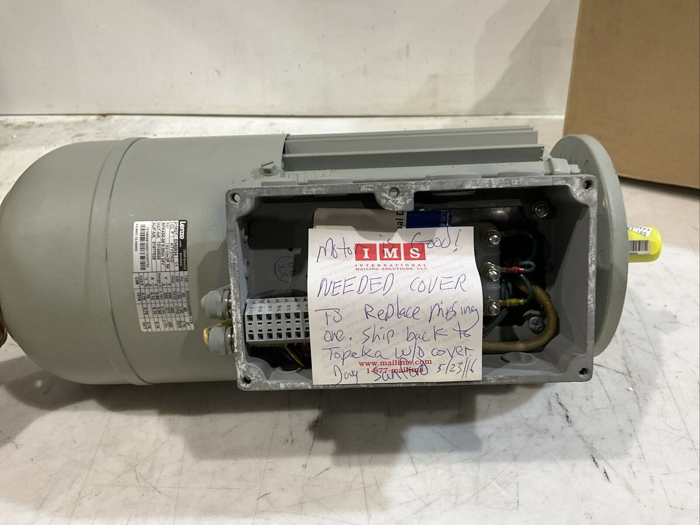 LENZE EN60034 KTY3TKO BFK458-08 MDSMABS090-32B GEAR MOTOR 2525RPM 2.7KW 87HZ U3S