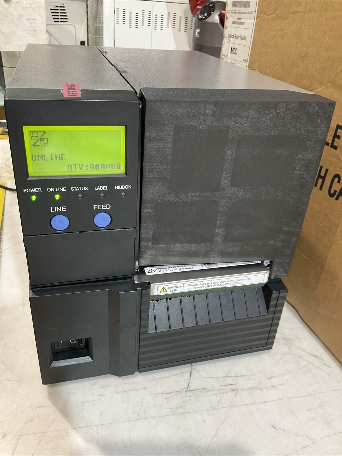 SATO GT408E BAR CODE PRINTER 240V 1.5 A 50/60 HZ U3S