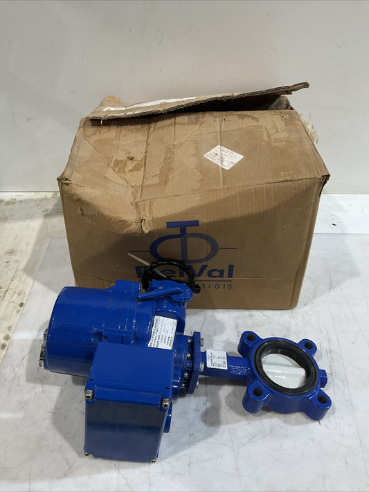 DELVAL FLOW CONTROLS SERIES 2E ELECTRIC ACTUATOR AND BUTTERFLY VALVE 10" G7T