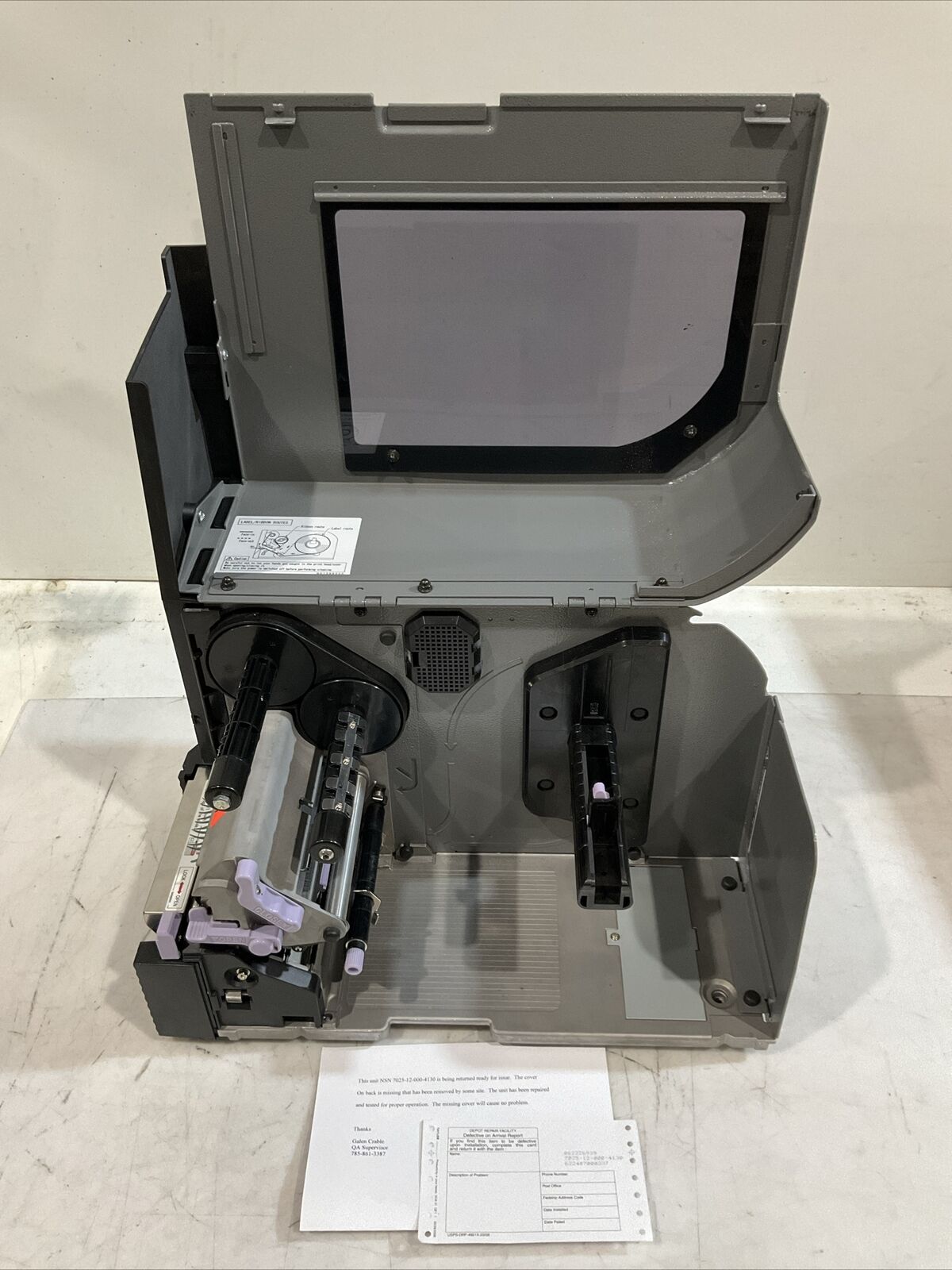SATO GT408E BAR CODE PRINTER 240V 1.5 A 50/60 HZ U3S