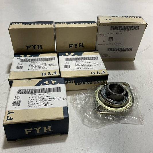 FYH SBPFL205-16KG5 163K407H01 BEARING FLAGED LOT OF 6 U3S