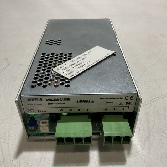 LAMBDA SWS300-24/SIM POWER SUPPLY 24V 13A 100-240VAC U3S