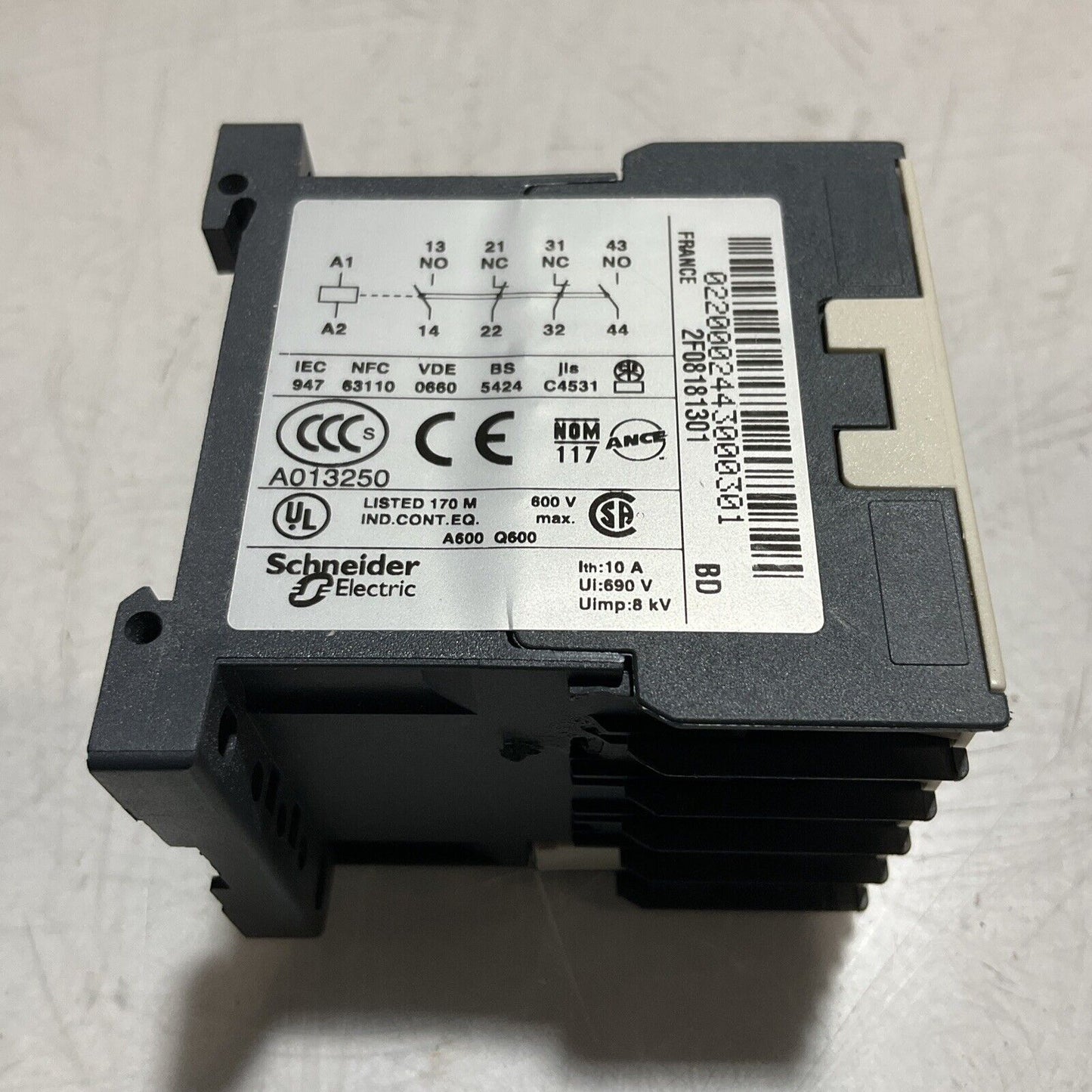 SCHNEIDER ELECTRIC FGR22-24S CA3KN-22BD3 CONTROL RELAY 24DC U3S