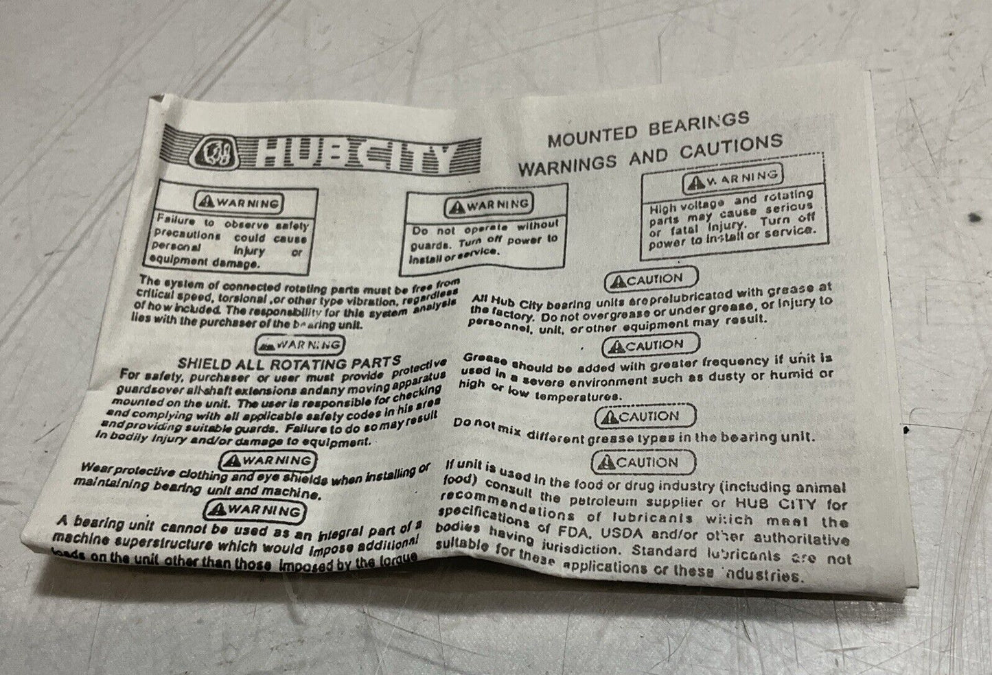 HUB CITY FB260DRWX5/8 MOUTED FLANGE BLOCK  U3S