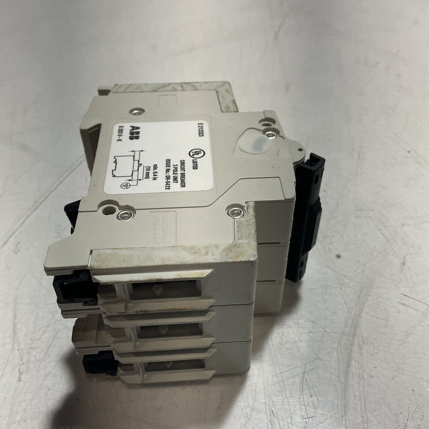 ABB S203UK10A CIRCUIT BREAKER  3 POLE UNIT S 203 U K 10 A 24V  50/60 HZ U3S