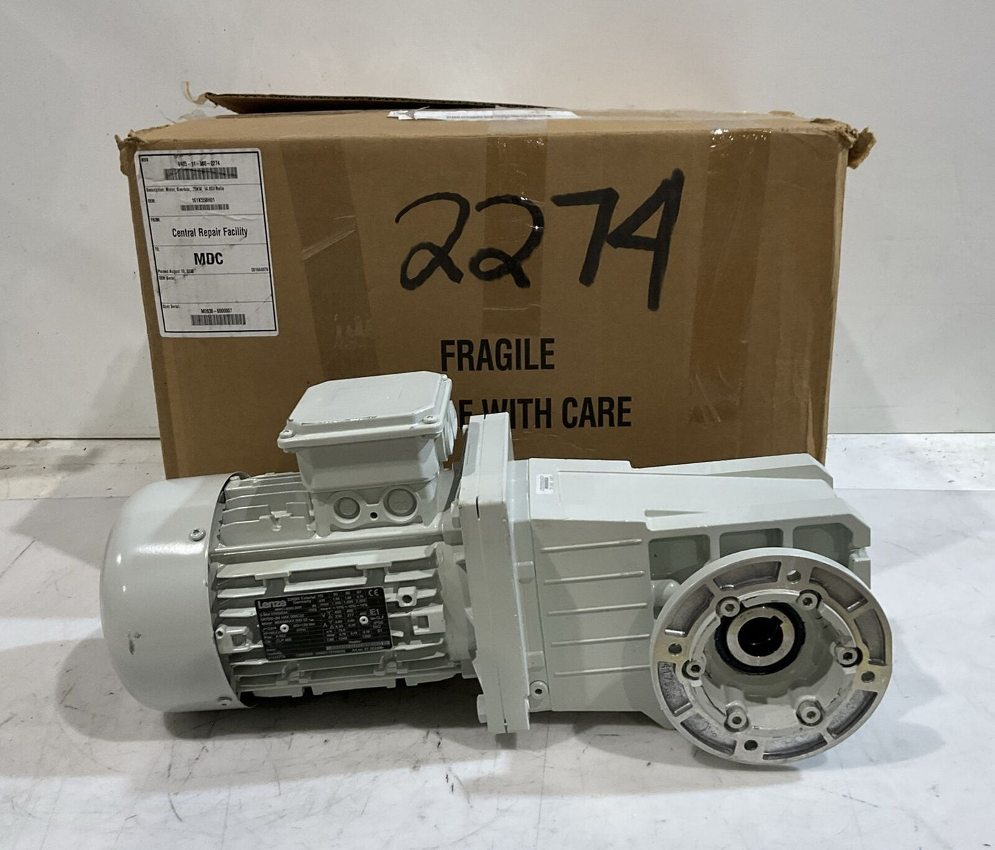 LENZE GKR05-2M HAK 090C32 BEVEL GEAR MOTOR MDEMAXX 090-32 U3S