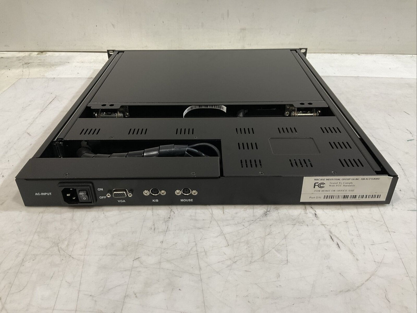 MACASE RM-KI-P1UKMV RACK MOUNT MONITOR 15IN U3S