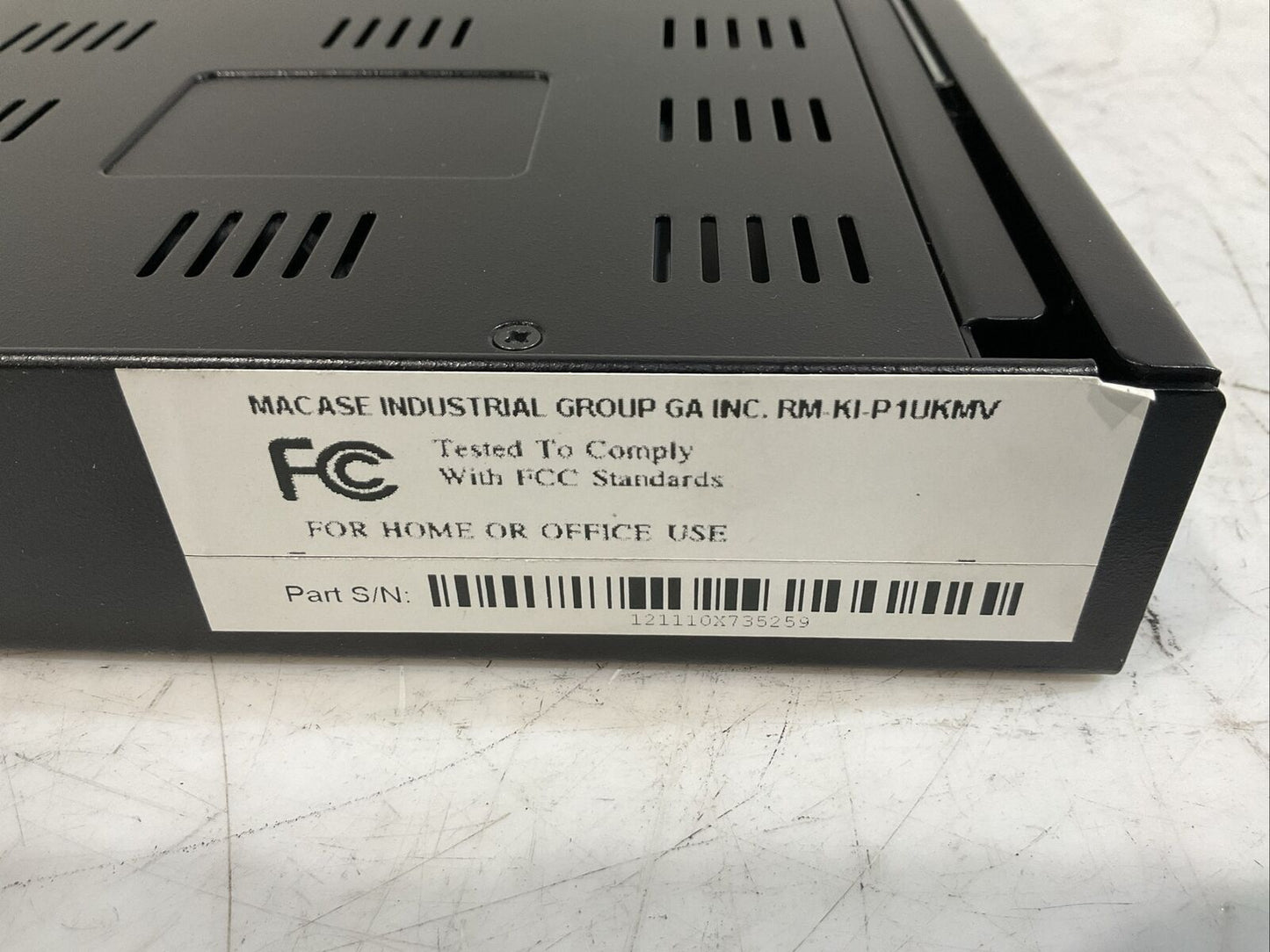 MACASE RM-KI-P1UKMV RACK MOUNT MONITOR 15IN U3S