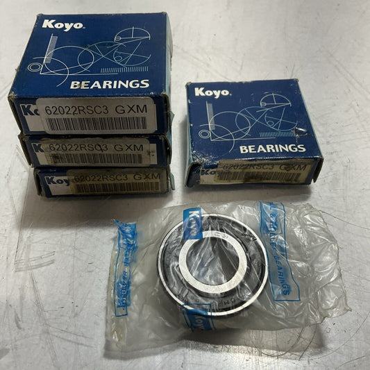 KOYO 62022RSC3 GXM BALL  BEARINGS LOT OF 4 U3S