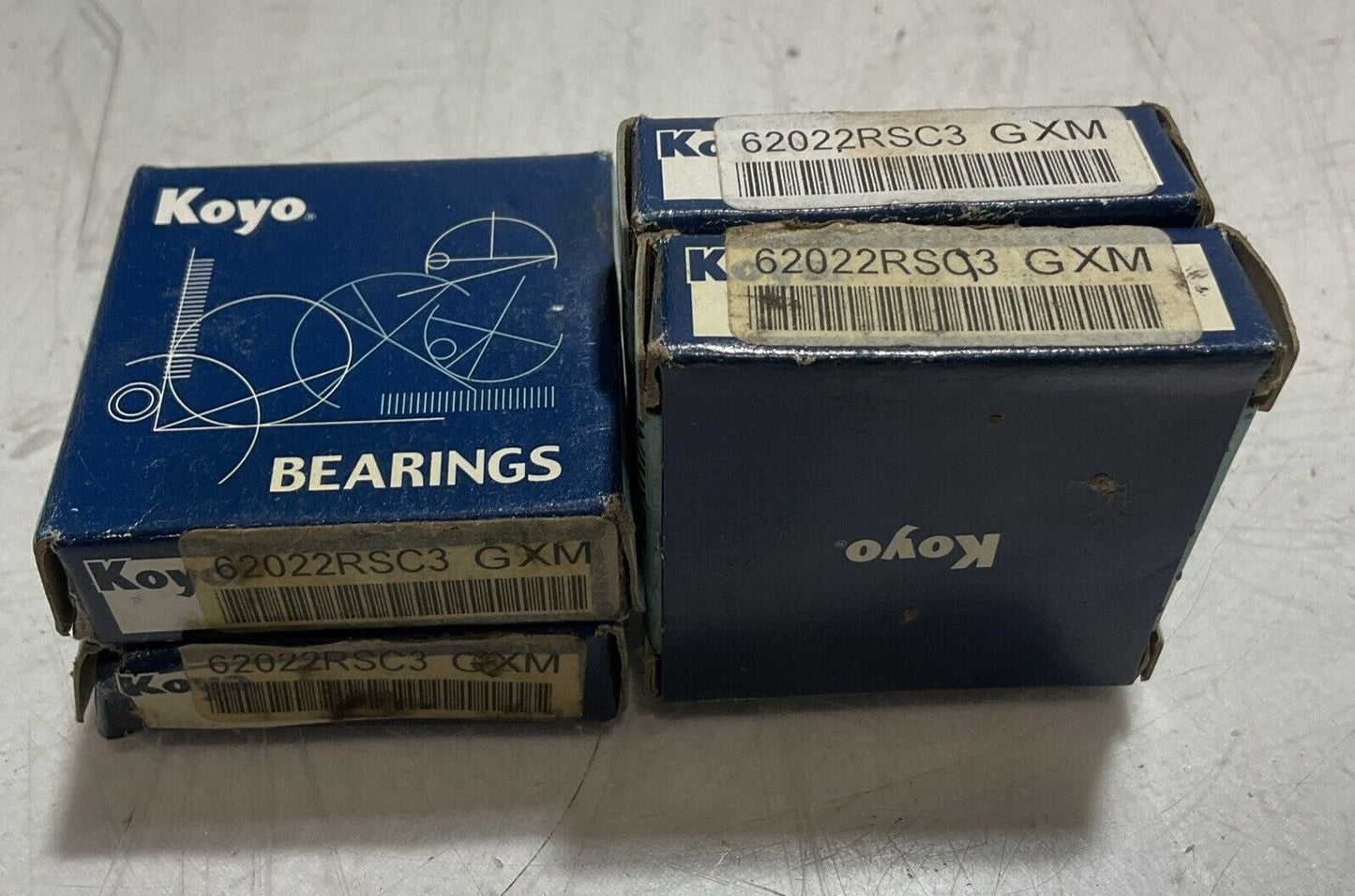 KOYO 62022RSC3 GXM BALL  BEARINGS LOT OF 4 U3S