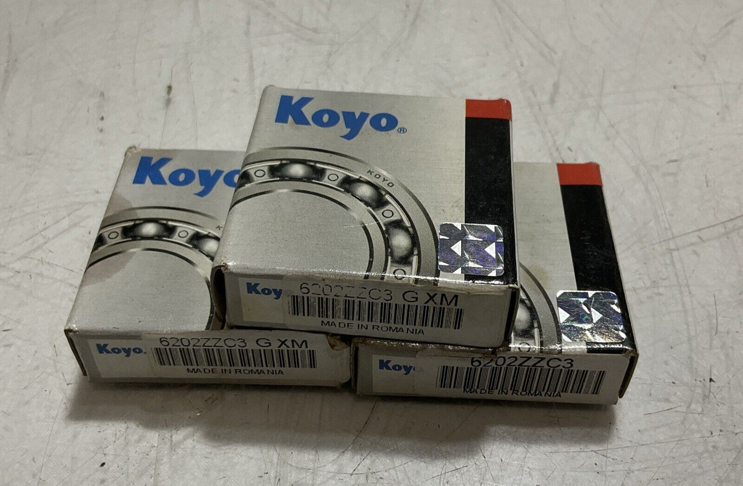 KOYO 6202ZZC3GXM DEEP GROVE ROLLER  BEARING  LOT OF 3  U3S