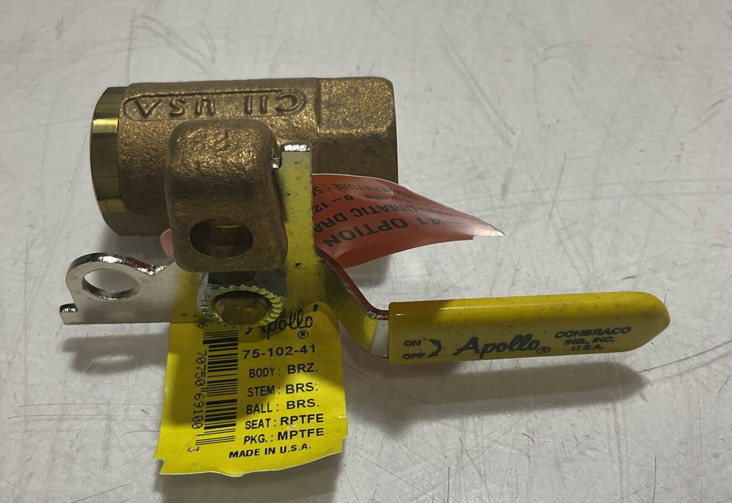APOLLO 75-102-41 COMBRACO BALL VALVE W/LOCK DRAIN BRASS U3S
