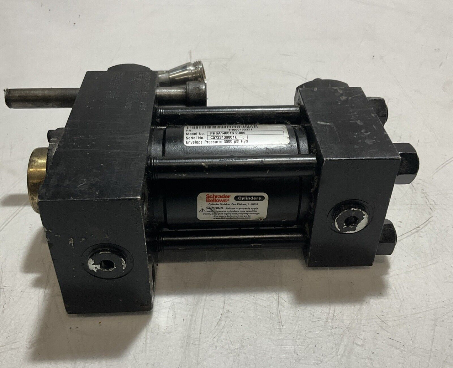 SCHRADER BELLOWS 1H000193321 PHBS14601S 2.000 HYDRAULIC CYLINDER 3000 PSI U3S