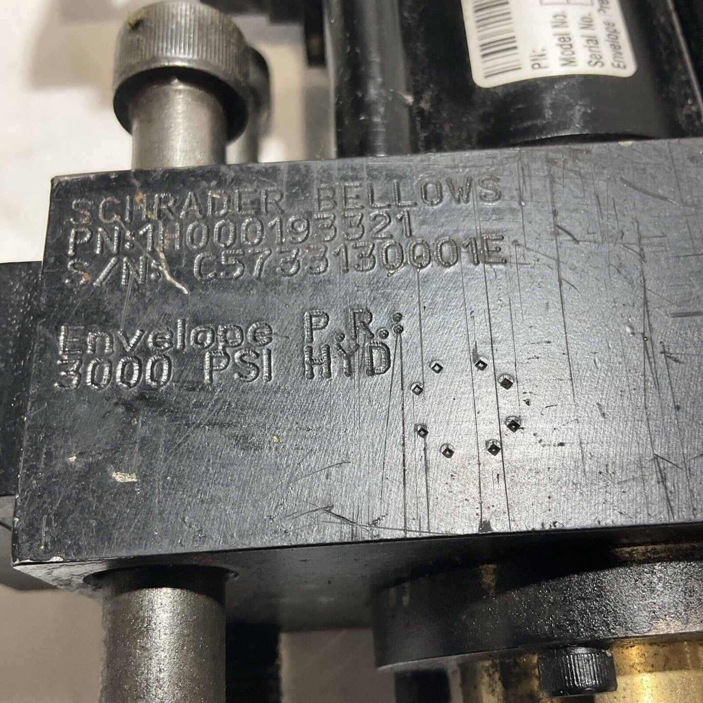 SCHRADER BELLOWS 1H000193321 PHBS14601S 2.000 HYDRAULIC CYLINDER 3000 PSI U3S