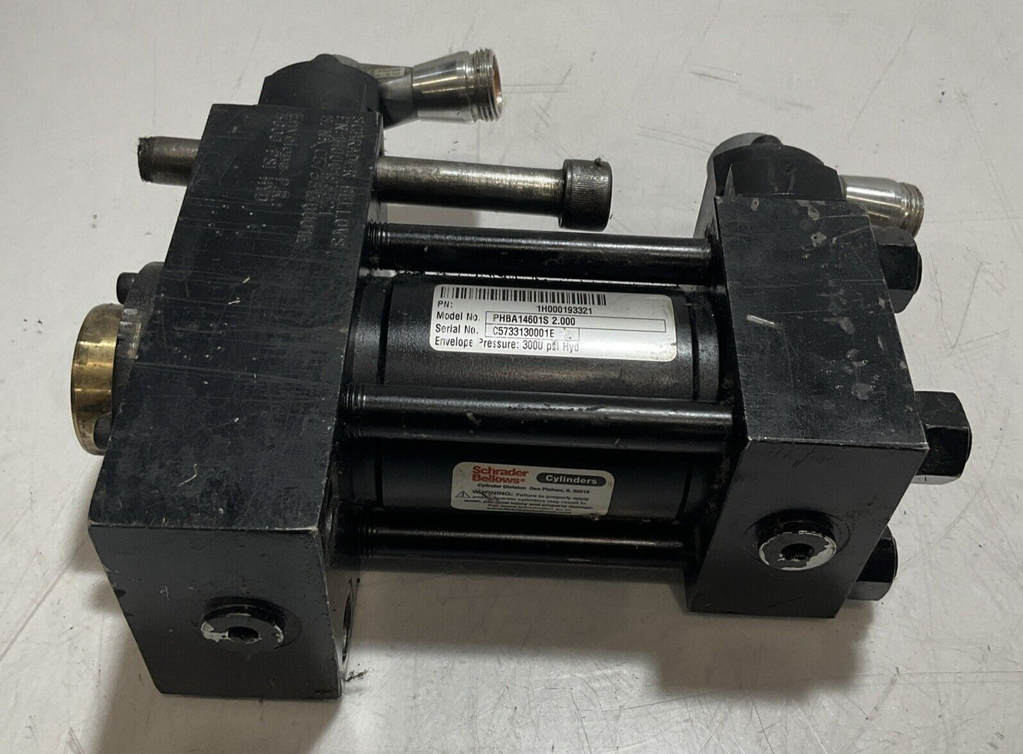 SCHRADER BELLOWS 1H000193321 PHBS14601S 2.000 HYDRAULIC CYLINDER 3000 PSI U3S