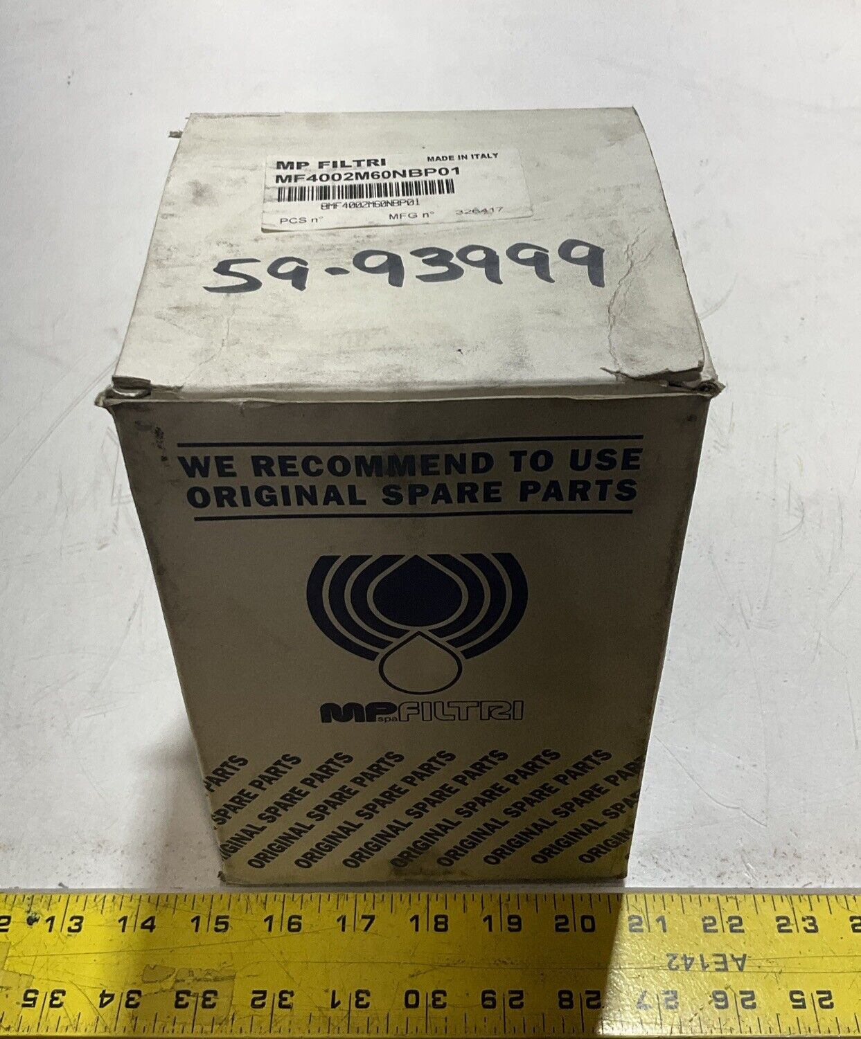 MP FILTRI 4002M60NBP01 FILTER ELEMENT REPLACEMENT CARTRIDGE U3S