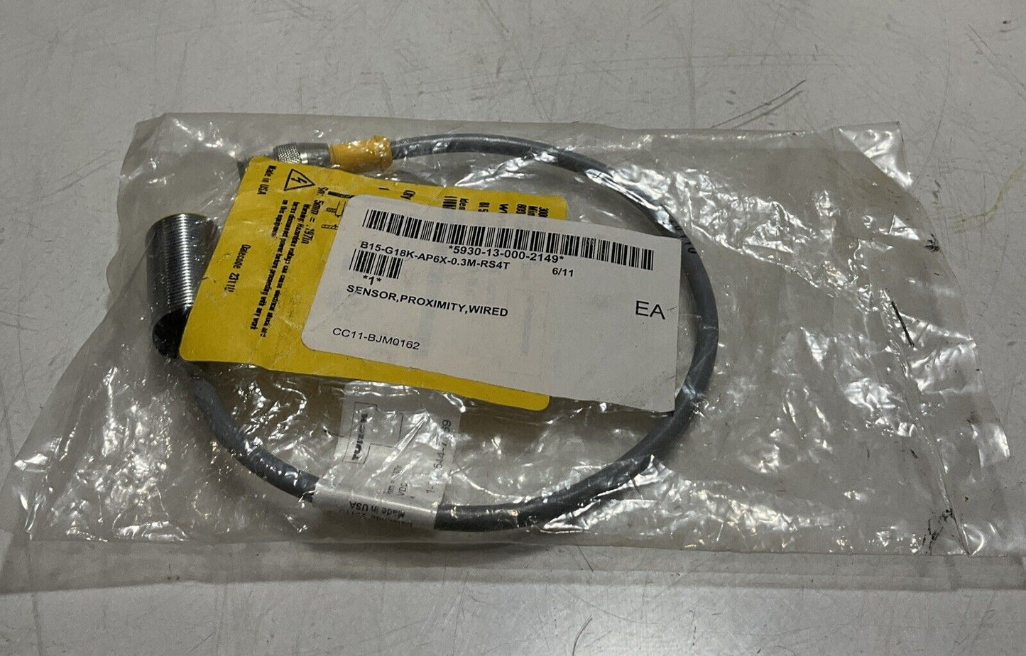 TURCK B15-G18K-AP6X-0.3M-RS4T SENSOR PROXIMITY WIRED U3S