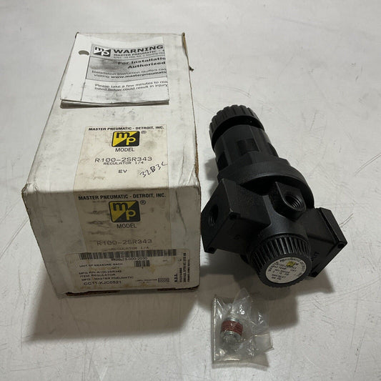 MASTER PNEUMATIC-DETROIT R100-2SR343 REGULATOR 1/4 MAX 175F U3S