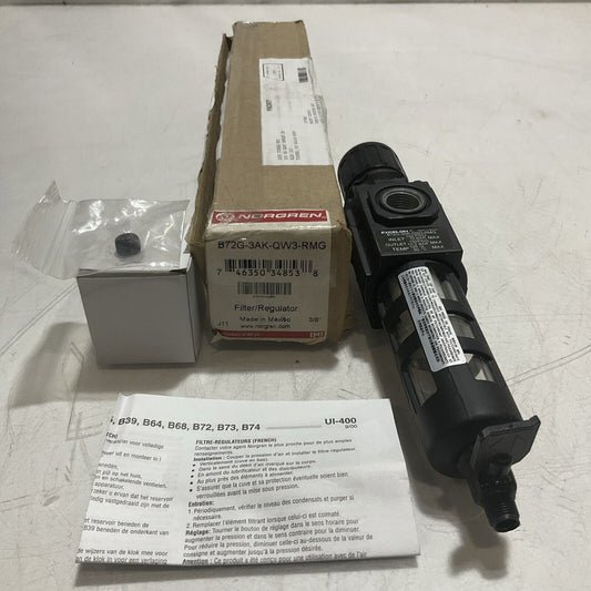 NORGREN  B72G-3AK-QW3-RMG PNEUMATIC FILTER/ REGULATOR 150 PSIG U3S