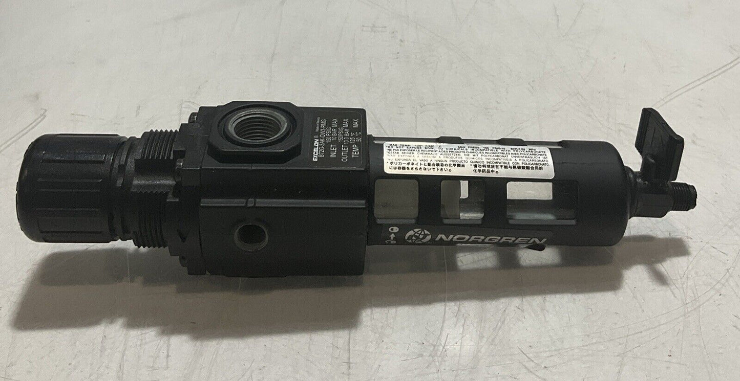 NORGREN  B72G-3AK-QW3-RMG PNEUMATIC FILTER/ REGULATOR 150 PSIG U3S
