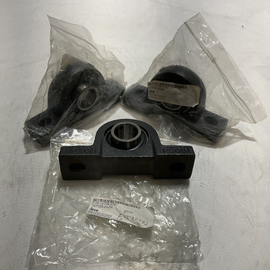 IPTCI  UC205-25MM  PILLOW  BLOCK  BEARINGS  ASSEMBLY  LOT OF  3  N3M