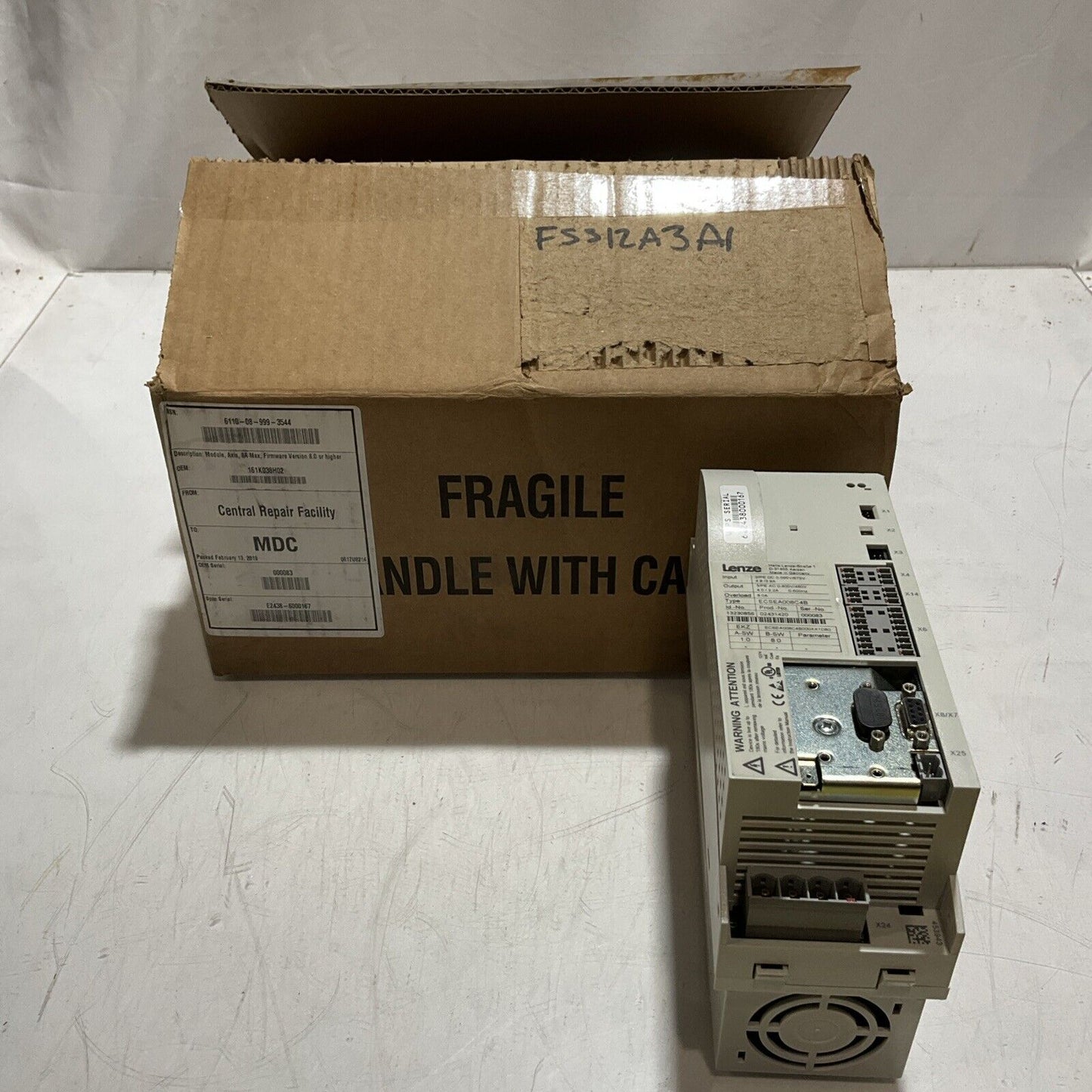 LENZE  ECSEA008C4B  VARIABLE FREQUENCY  DRIVES U3S