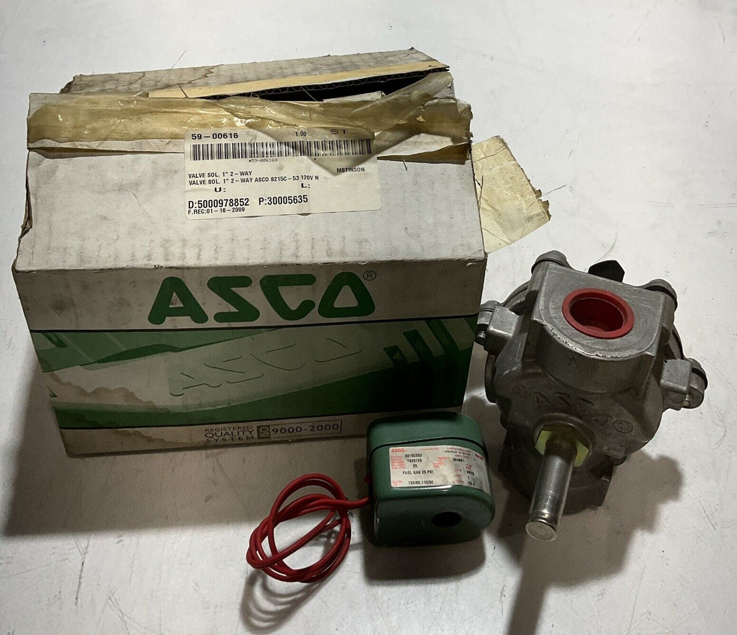 ASCO 8215CO53  304691  ALUMINIUM SOLENOID AIR  VALVE 120/60 110/50 15.4 W  N3M