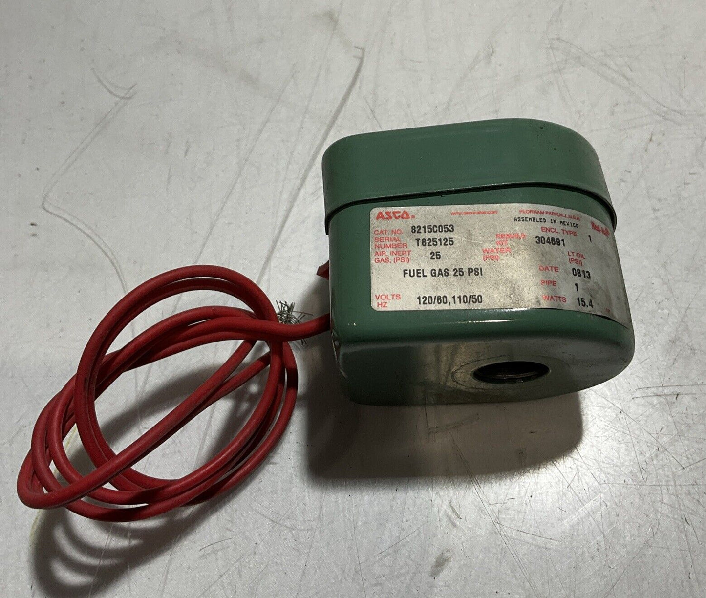 ASCO 8215CO53  304691  ALUMINIUM SOLENOID AIR  VALVE 120/60 110/50 15.4 W  N3M