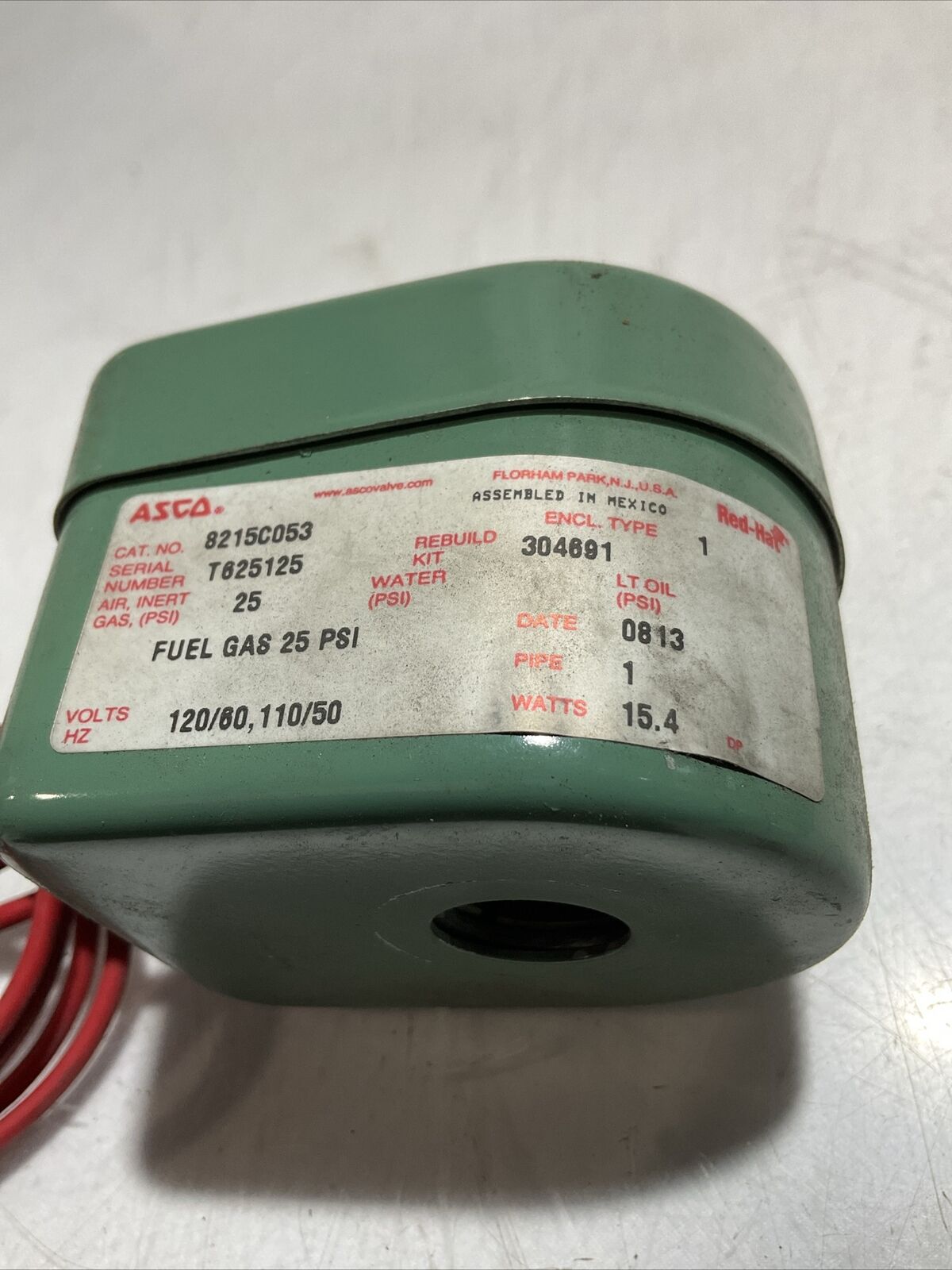 ASCO 8215CO53  304691  ALUMINIUM SOLENOID AIR  VALVE 120/60 110/50 15.4 W  N3M