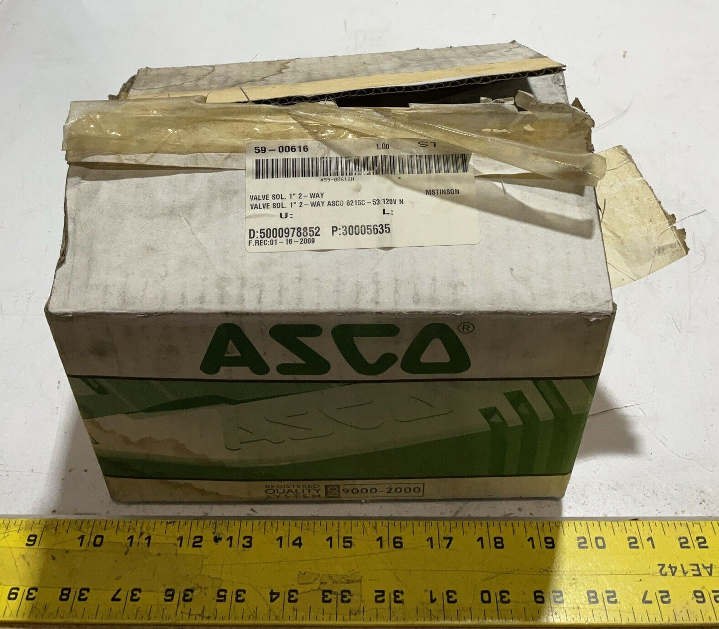ASCO 8215CO53  304691  ALUMINIUM SOLENOID AIR  VALVE 120/60 110/50 15.4 W  N3M