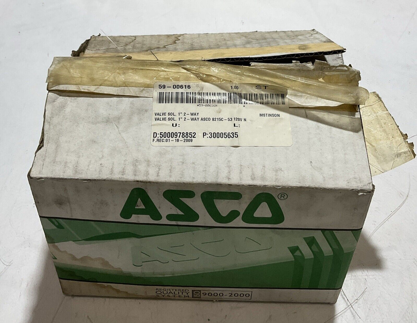 ASCO 8215CO53  304691  ALUMINIUM SOLENOID AIR  VALVE 120/60 110/50 15.4 W  N3M