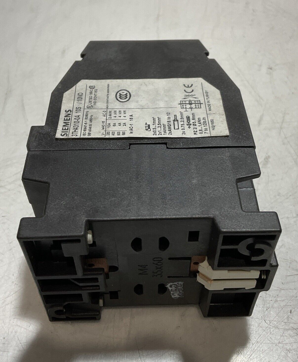 SIEMENS 3TH4310-0A10S CONTACTOR RELAY 230V 10 A 50-60 HZ N3M