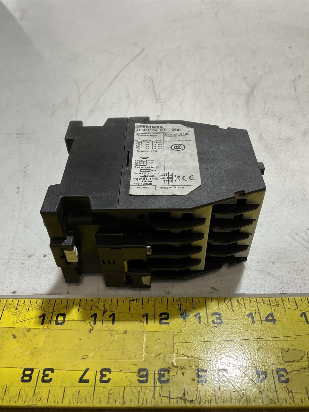 SIEMENS 3TH4310-0A10S CONTACTOR RELAY 230V 10 A 50-60 HZ N3M