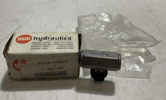 SUN HYDRALICS NSABKXVAA NASB KXV AA FLOW CONTROL VALVE GAUDGE SCRUBBER N3M
