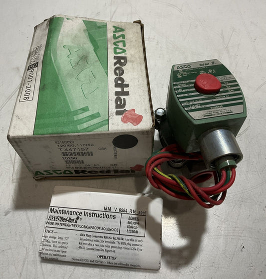 ASCO T447157 MP-C-080 238640-032-D SOLENOID SHUT OFF VALVE 120/60 110/50 FT  N3M