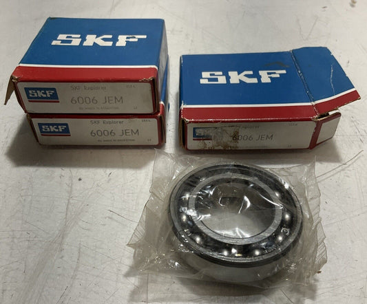 SKF 6006 JEM DEEP GROOVE BALL BEARINGS 33X 55 X 13 LOT OF 3 R7T