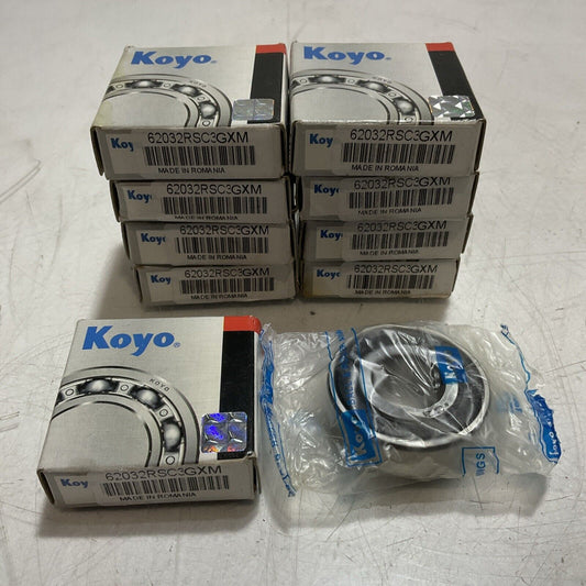 KOYO 62032RSC3GXM DEEP GROOVE BALL BEARINGS LOT OF 9 R7T