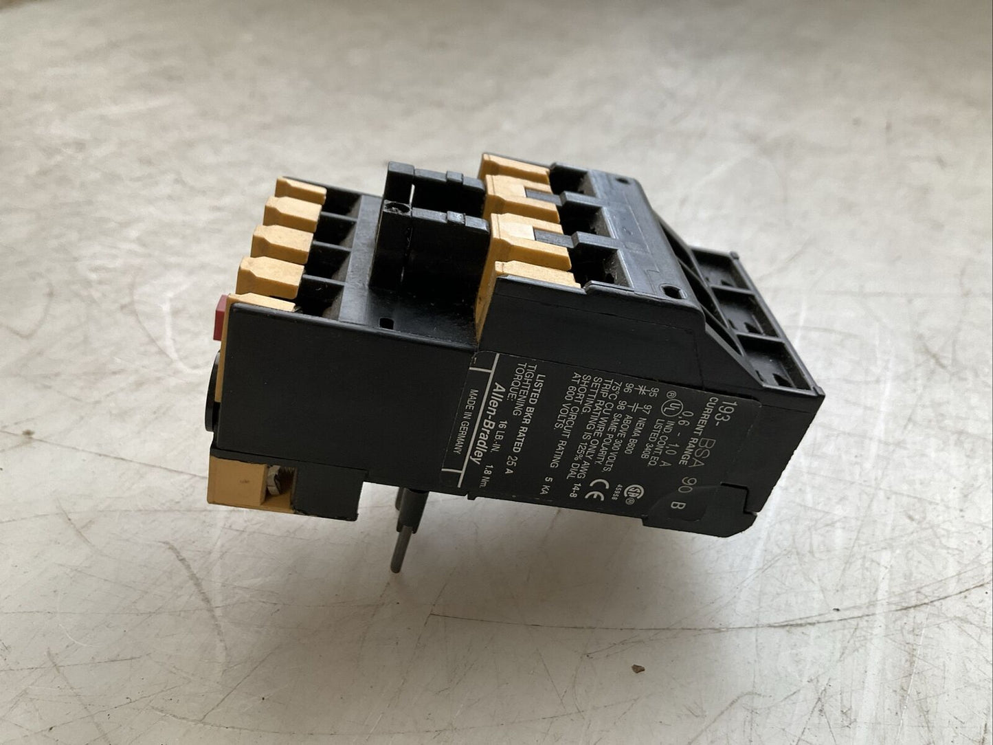 ALLEN BRADLEY 193-BSA90 SERIES B OVERLOAD RELAY 660V 0.5A N3M
