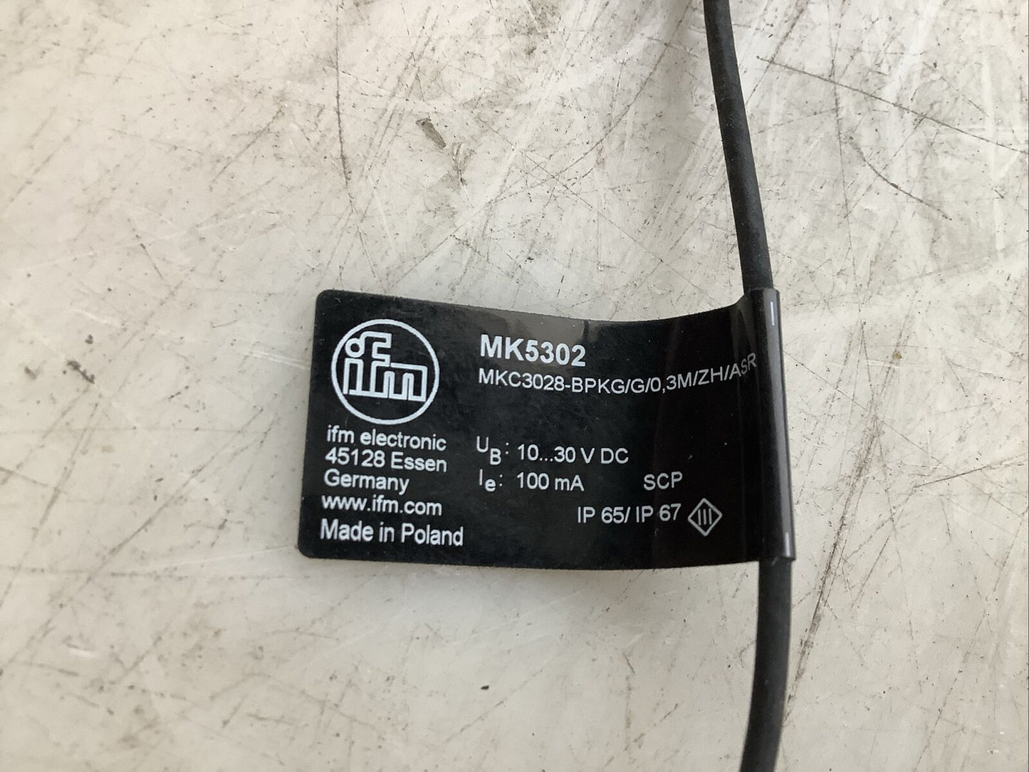 IFM MK5302 MKC3028-BPKG/G/0,3M/ZH/ASR C-SLOT CYLINDER SENSOR N3M