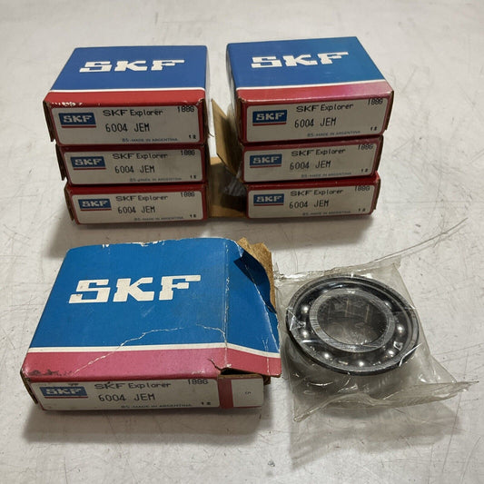 SKF 6004 JEM DEEP GROVE BALL BEARINGS 20 MM X 42MM X 12MM LOT OF 7 N3M