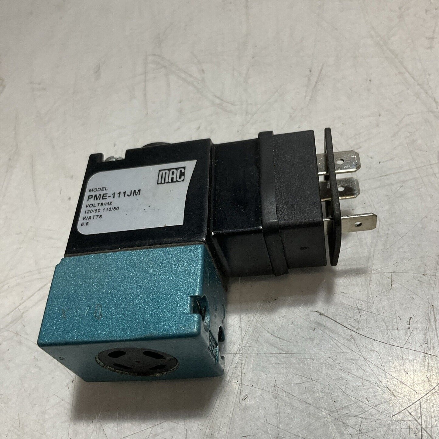 MAC PME-111JM SOLENOID SLOAN FLUID VALVE 110/120V 6.8W 60/50HZ 25-150 PSI U3S